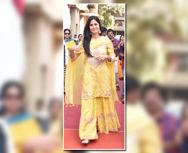 Katrina Kaif's Silk Kurta katrina kaif kurta yellow