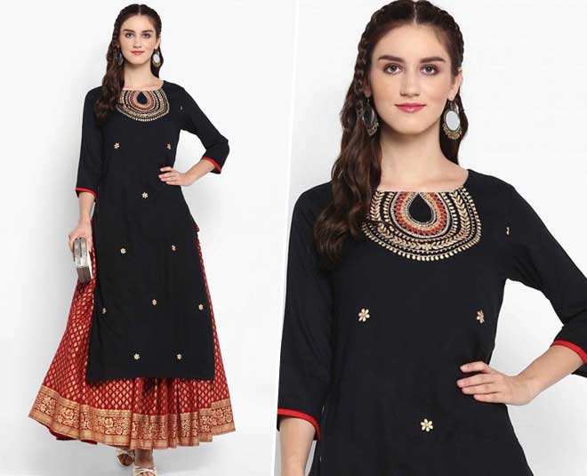 kurti with skirt style