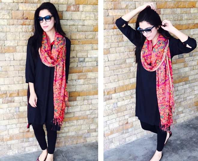 pair with black kurti