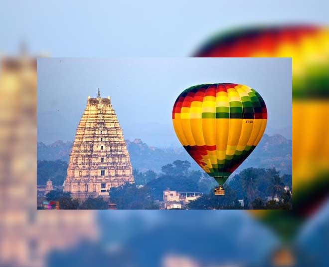 कर्नाटक popular places for hot air balloon rides in india humpi inside