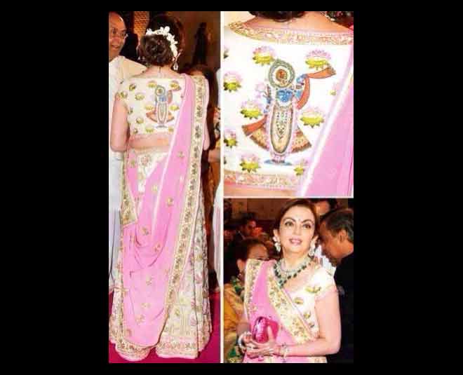 precious gems on nita ambani saree cost