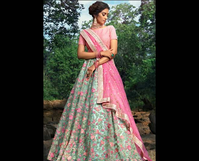 MINT SILK LEHANGA | Bridal Outfit