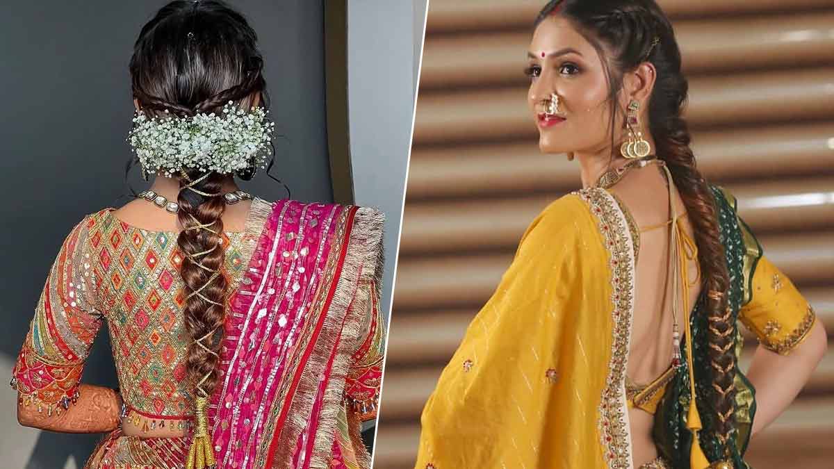 wt a pretty look !! | Hair styles, Indian wedding hairstyles, Side braid  hairstyles