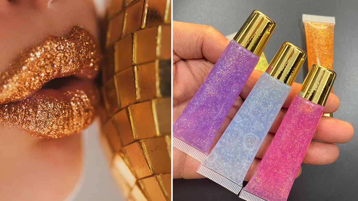 Homemade Glitter Lip Gloss in Hindiचमकीली वाली लिप ग्लॉस बनाने का तरीकाGlitter Lip Gloss Kaise