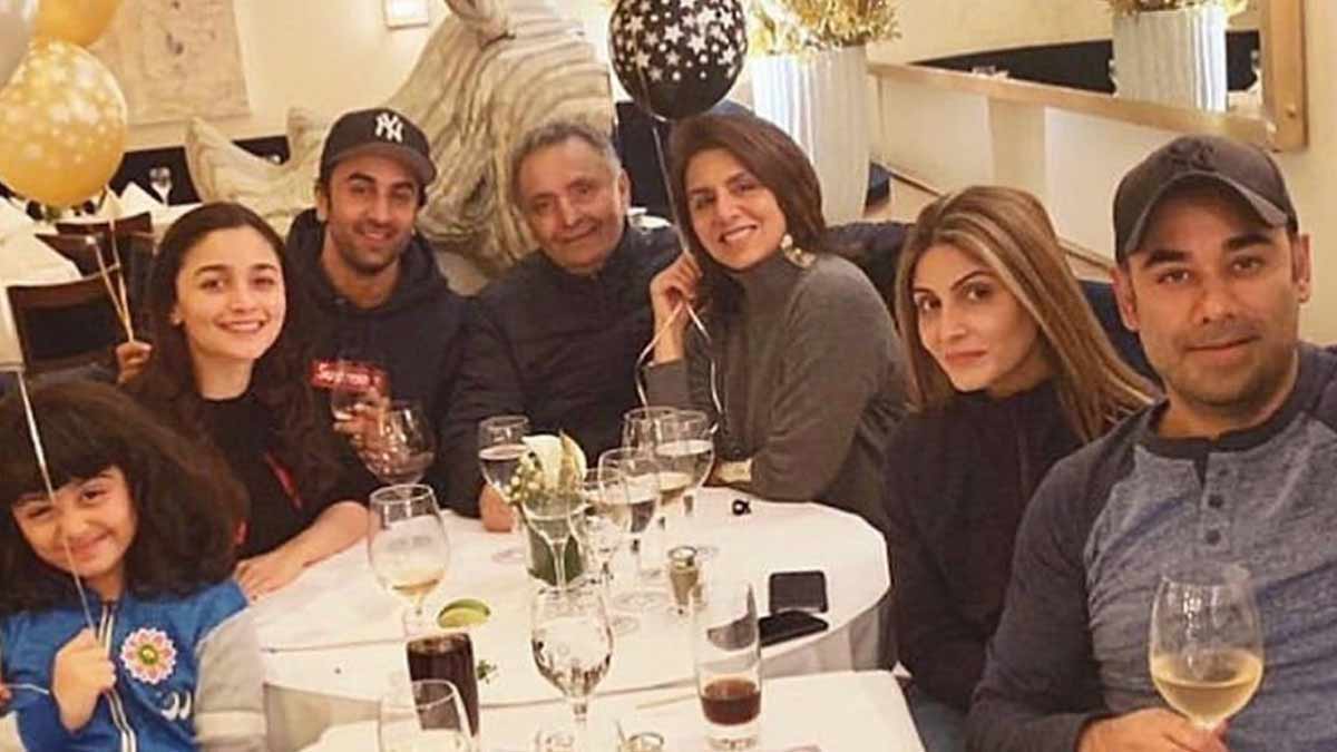 ऋषि कपूर का बर्थडे सेलिब्रेशन alia and neetu photos
