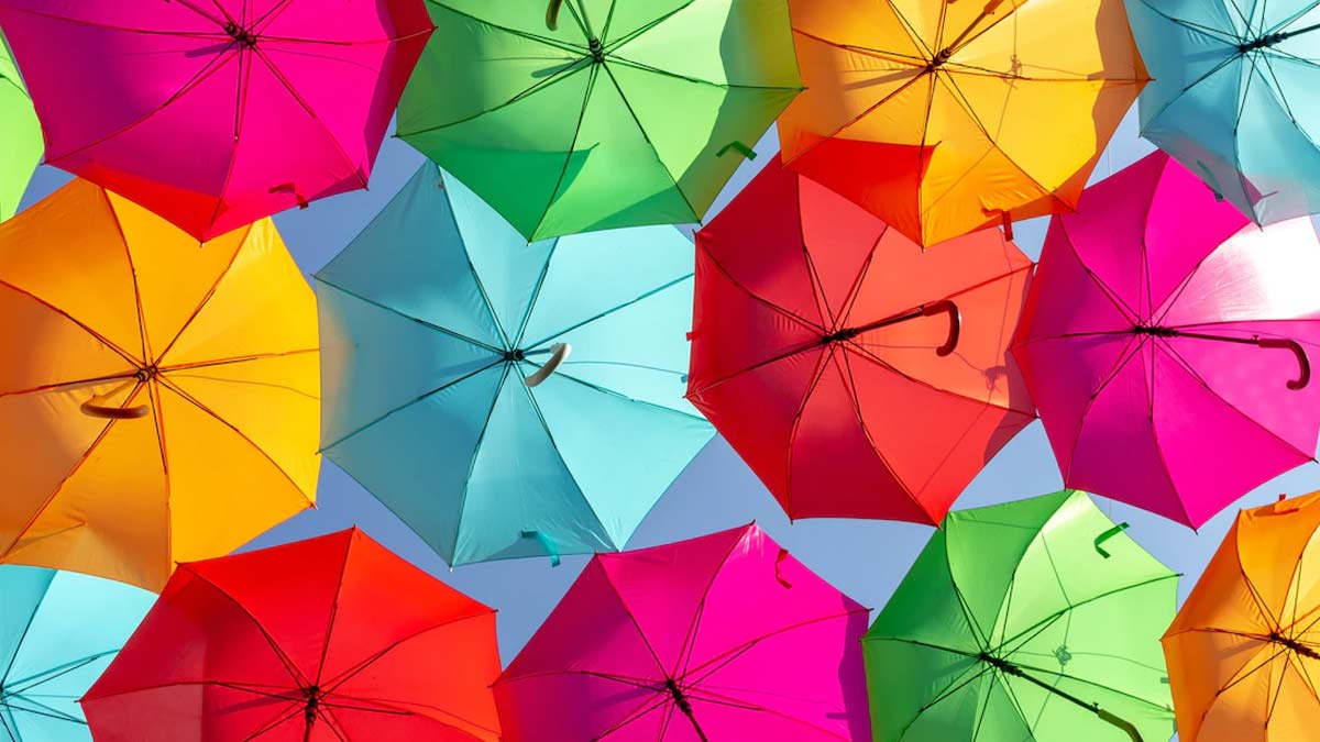colourful umbrellas