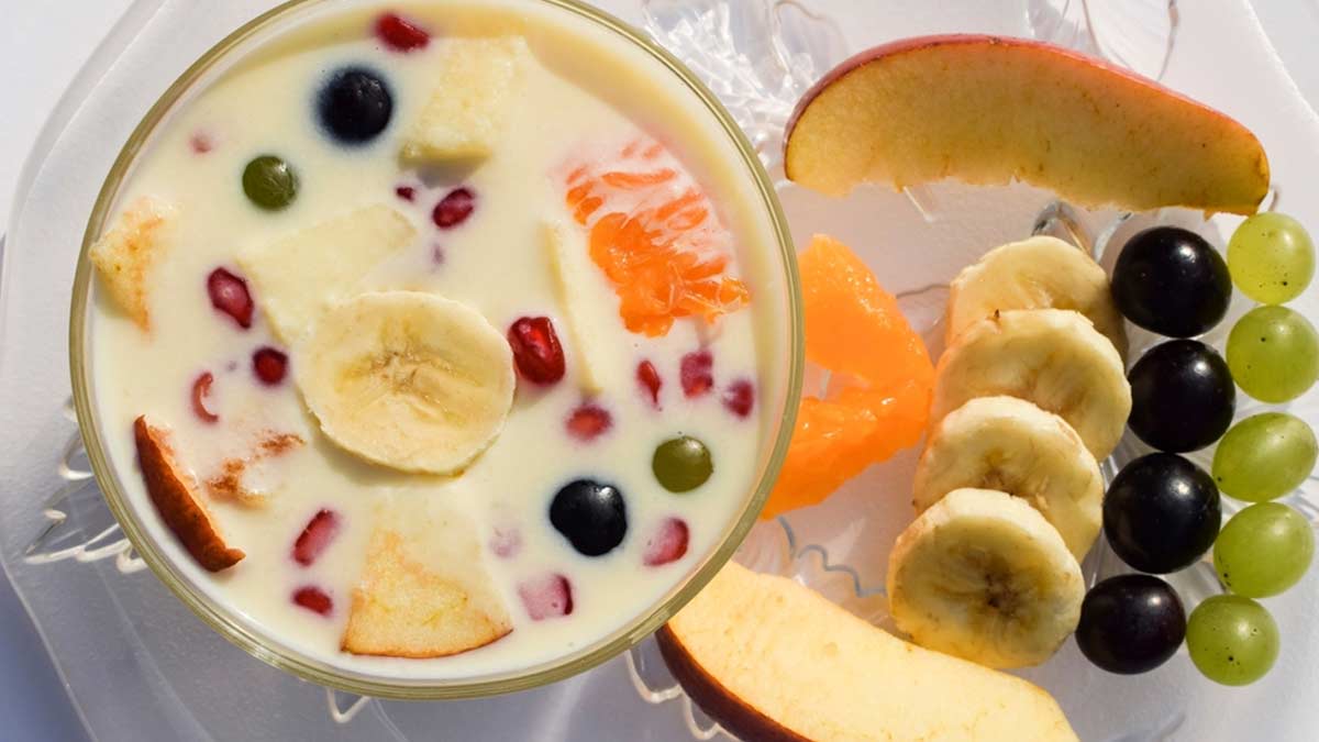 fruit  custard  pudding  preparation