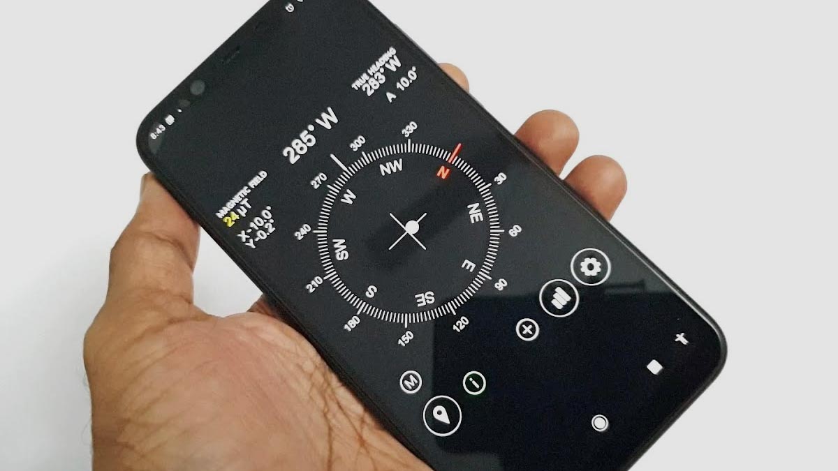 how to use compass app in mobile inside 