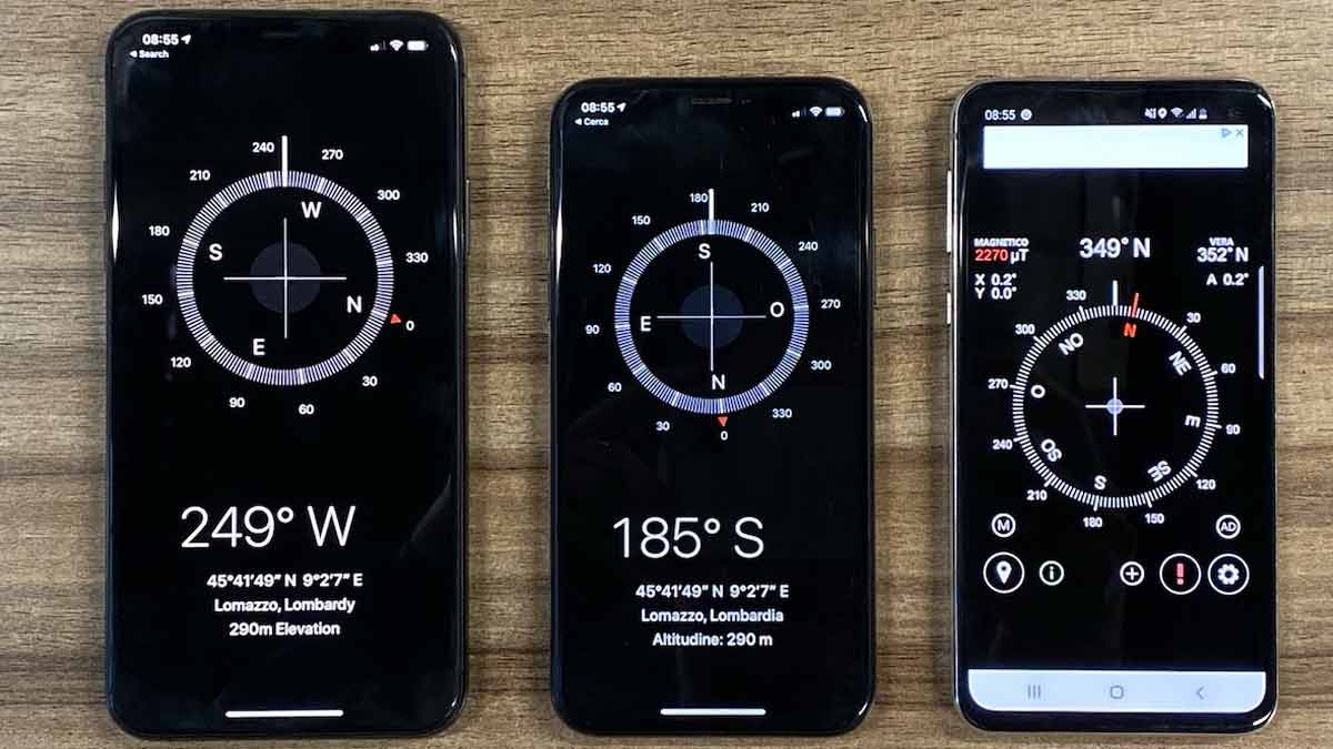 how to use compass in android phone inside 