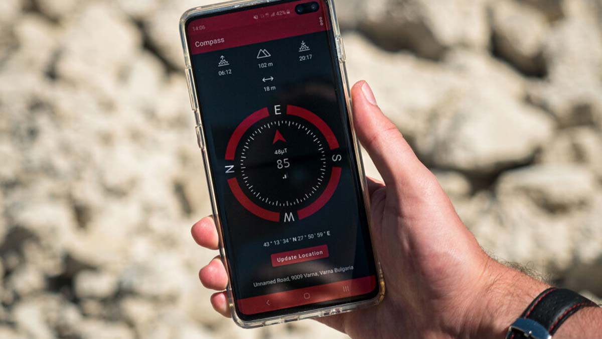 how to use compass navigation in mobile inside 