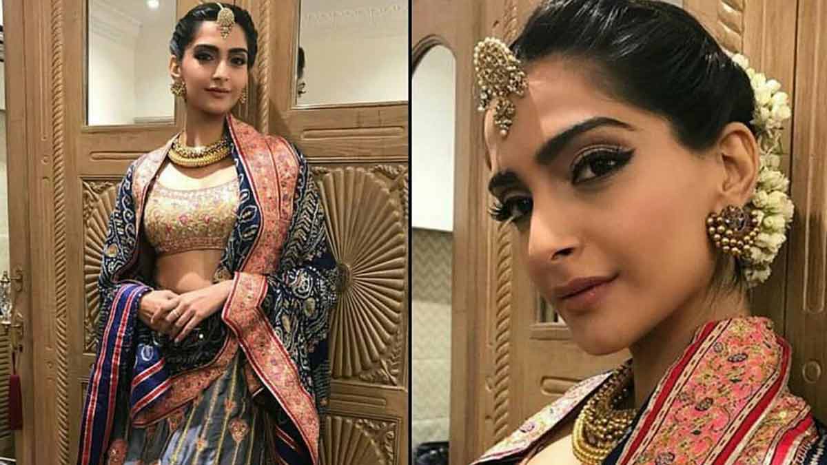 Worn during a wedding puja, Sonam Kapoor Ahuja's mint green sari is a  bridal must-have | VOGUE India