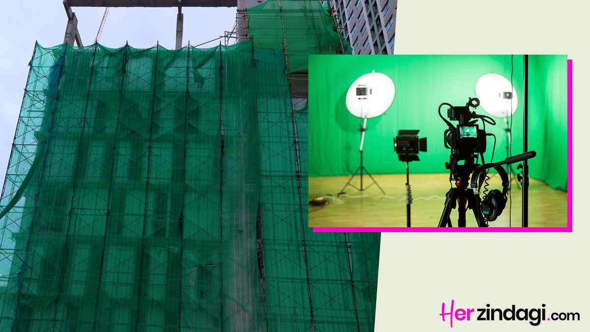 why green cloth is used in film shoots and construction