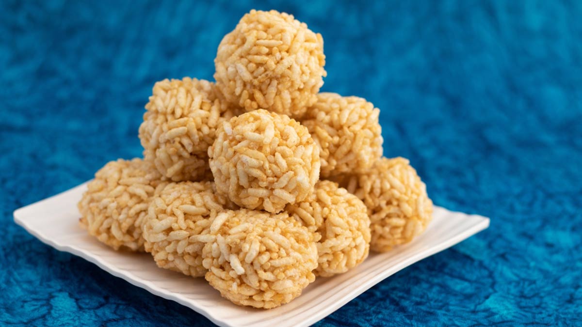 Murmura jaggery laddu