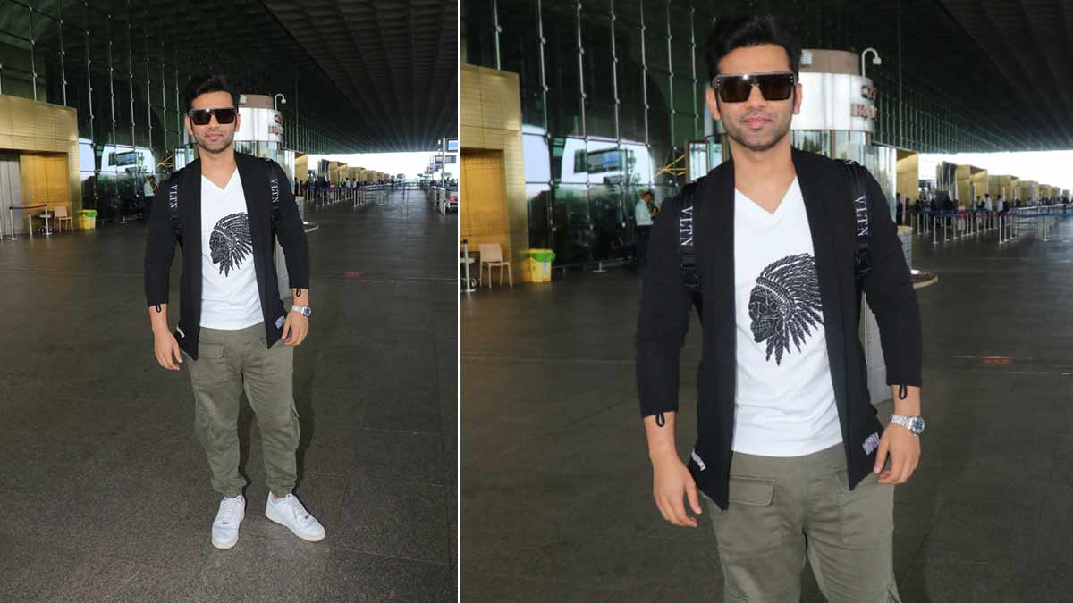 Rahul Vaidya airport look