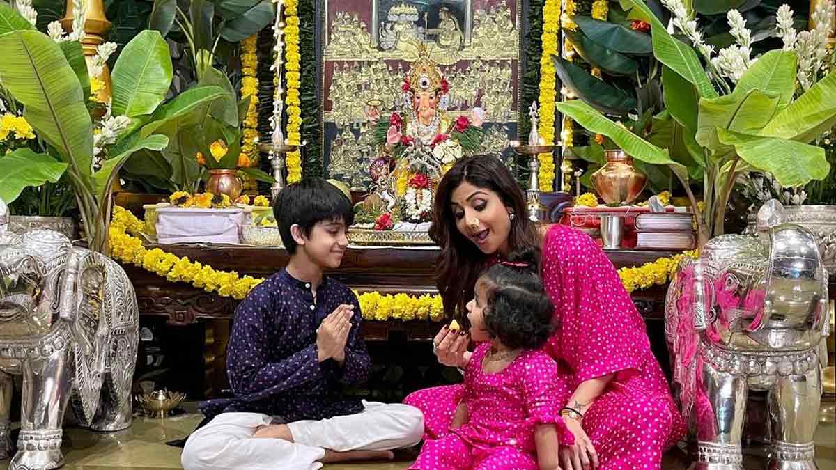 Shilpa Shetty ganesha chaturthi celebration