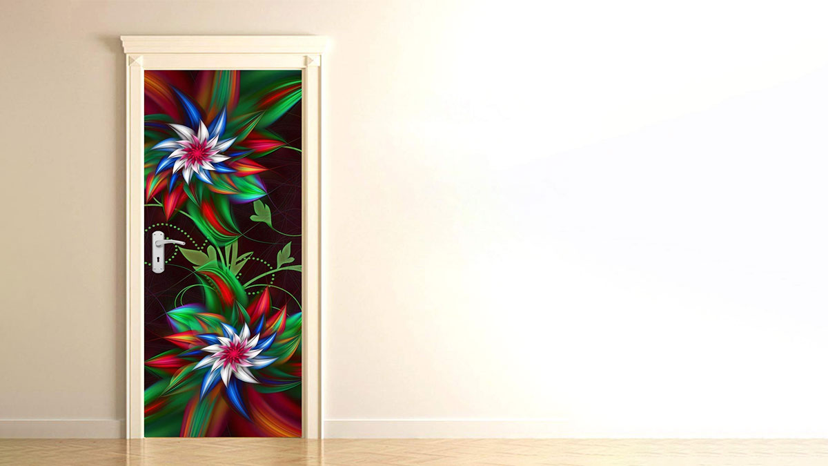 Wooden door wallpaper