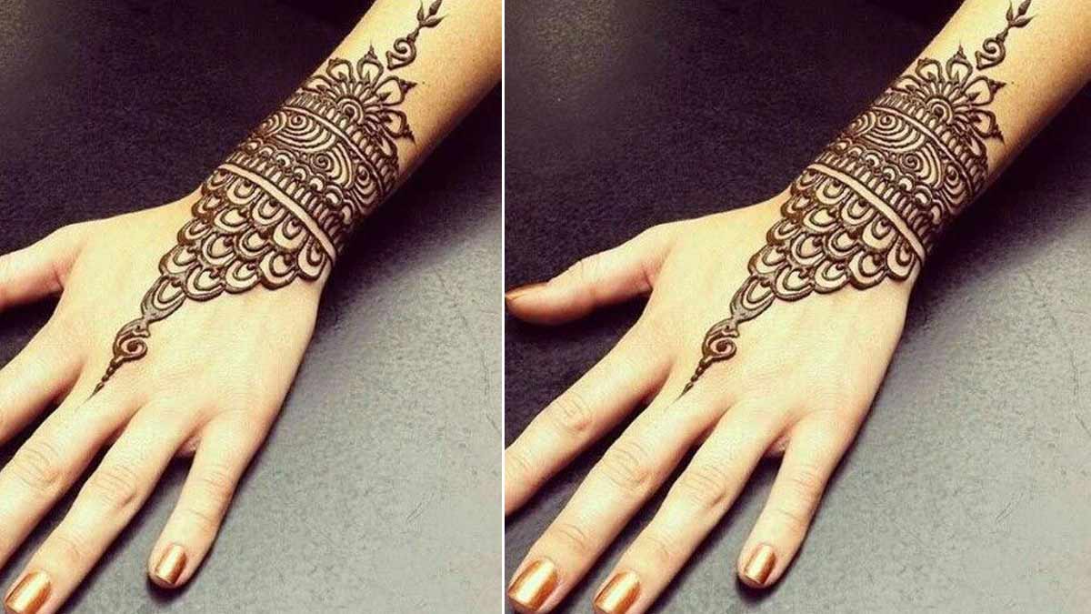 hathphool mehndi design