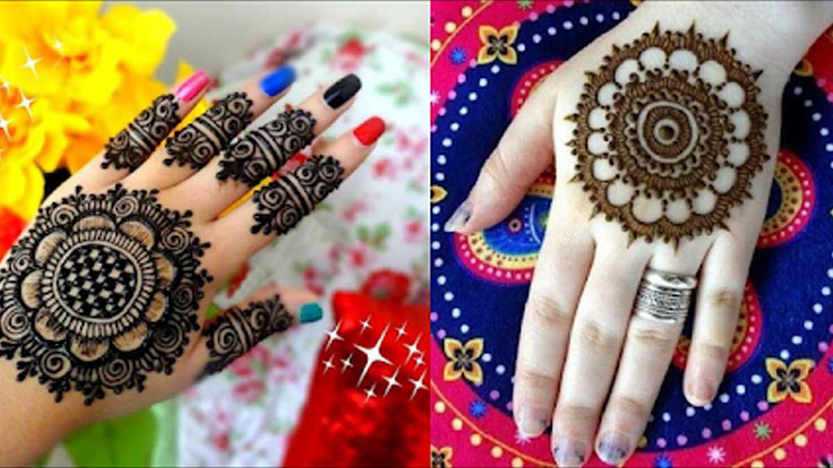 Bridal Easy Gol Tikki Mehndi Design For Beginners ~Bridal Arabic Flower Mehndi  Design ~Simple Mehndi - YouTube