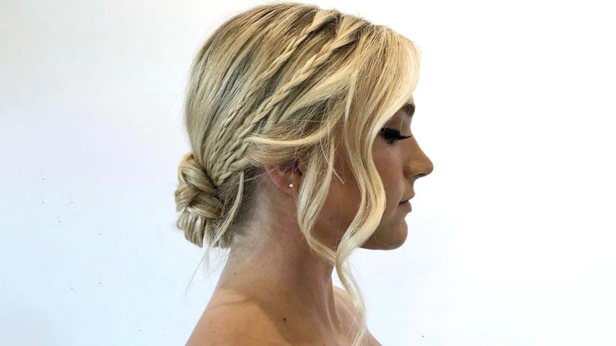 micro braided hair style