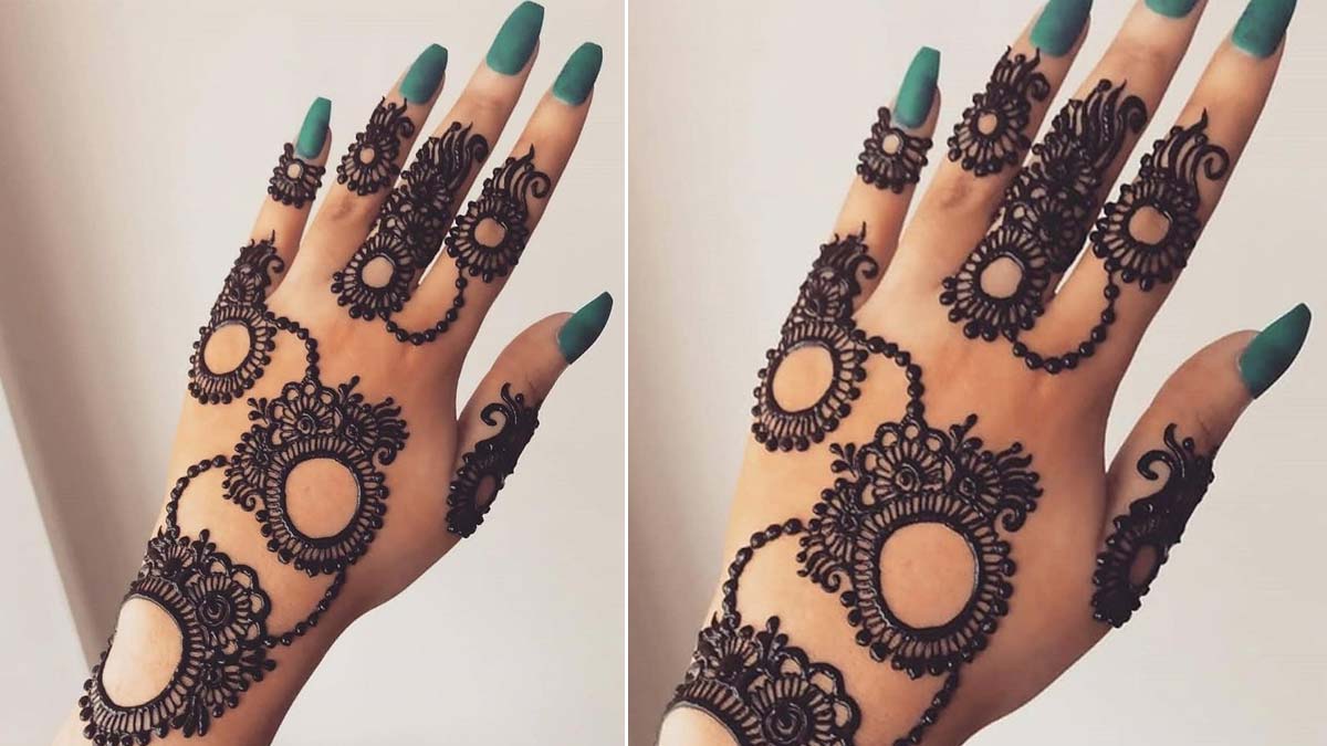 mirror mehndi design