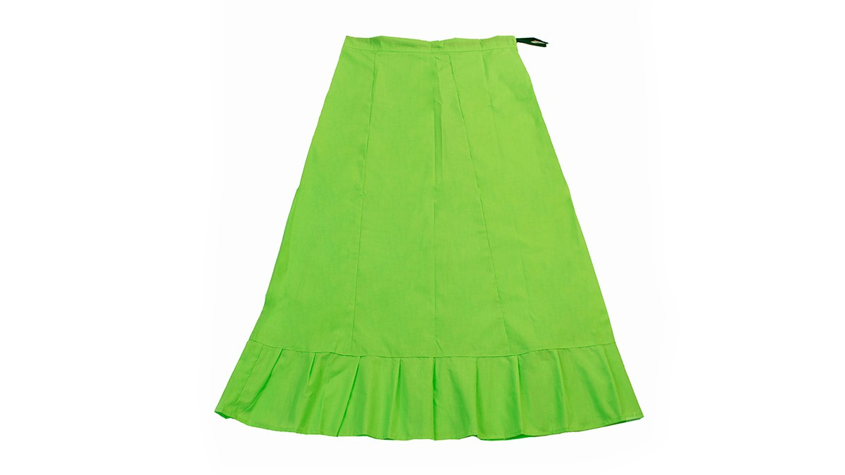 saree draping on frill petticoat
