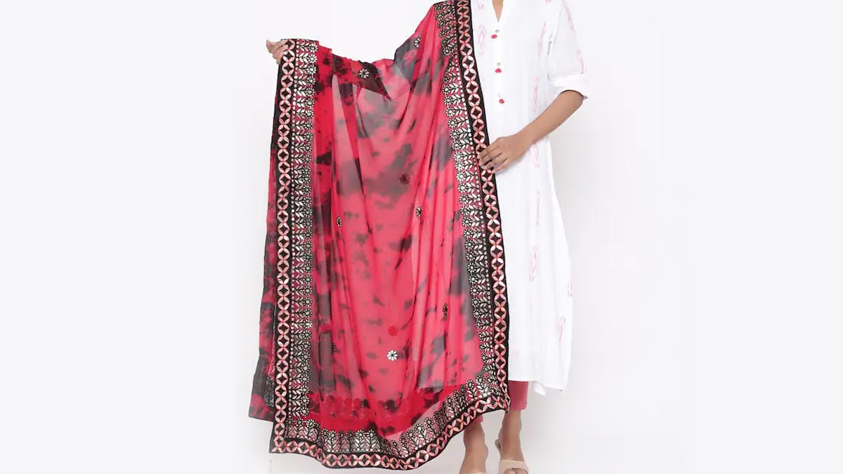 बादल प्रिंट दुपट्टे tie and dye dupatta designs