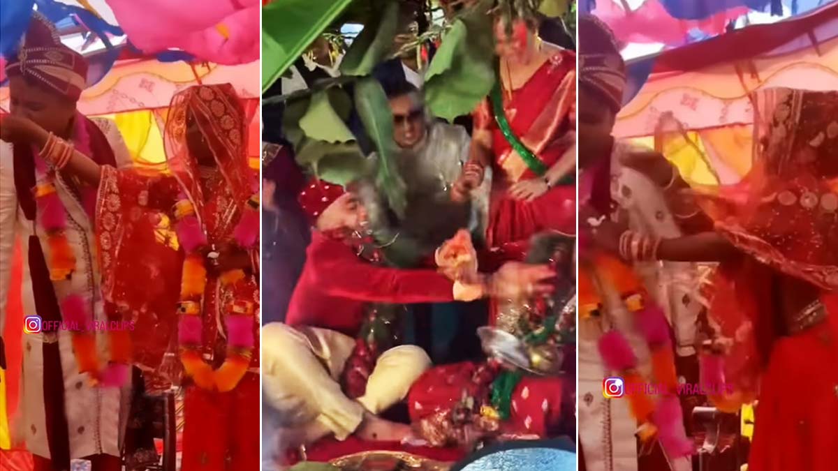 viral videos of groom bride fight