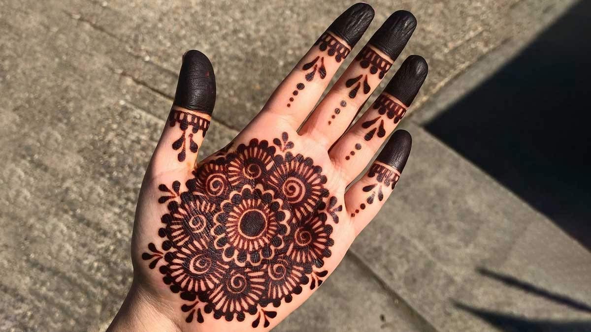 Arbic flower mehndi designs