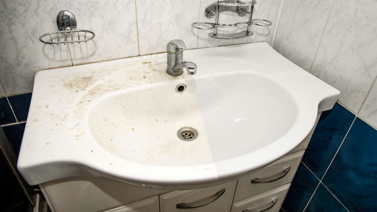 How to clean wash basin in  minutes
