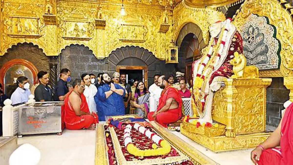 anant ambani sai temple donation