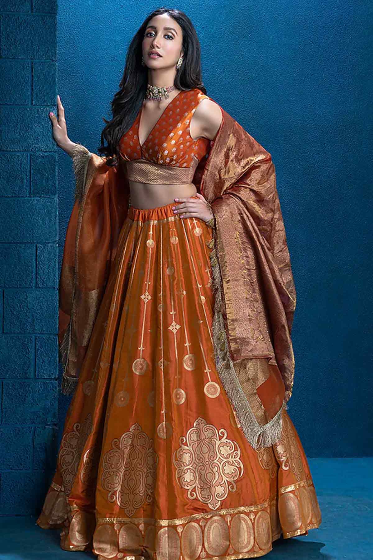 banarasi silk lehenga