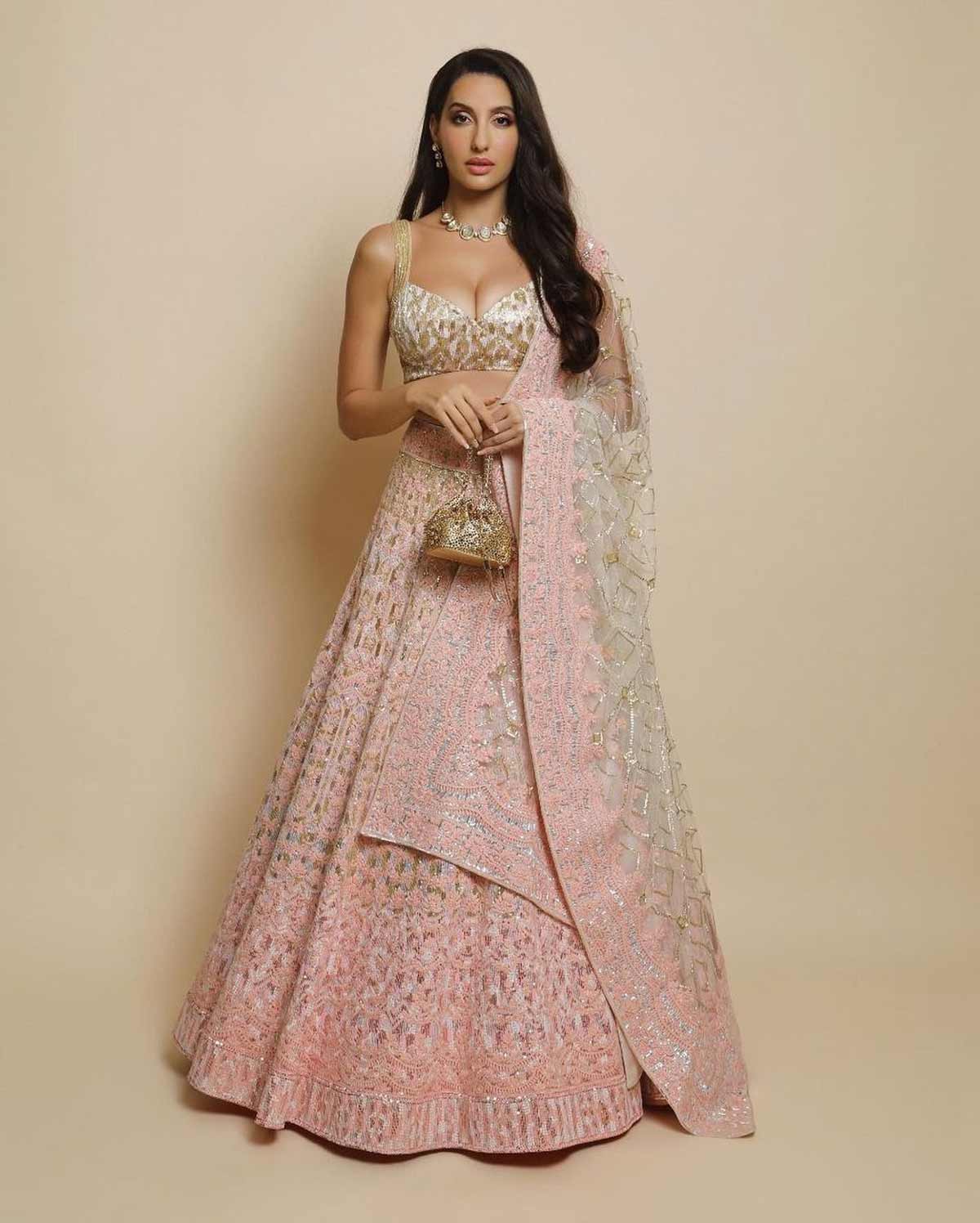chikankari lehenga design