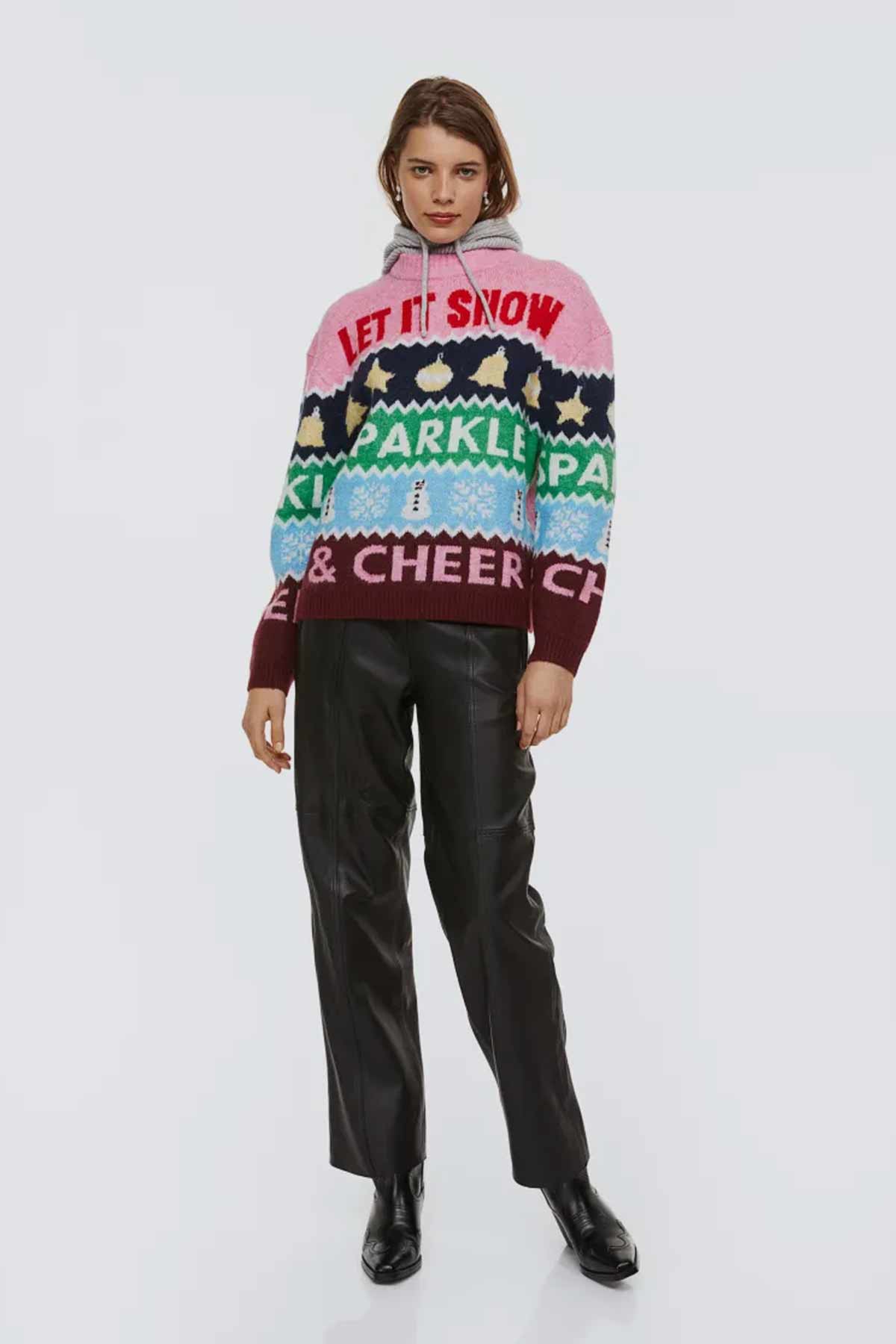 christmas motif sweater