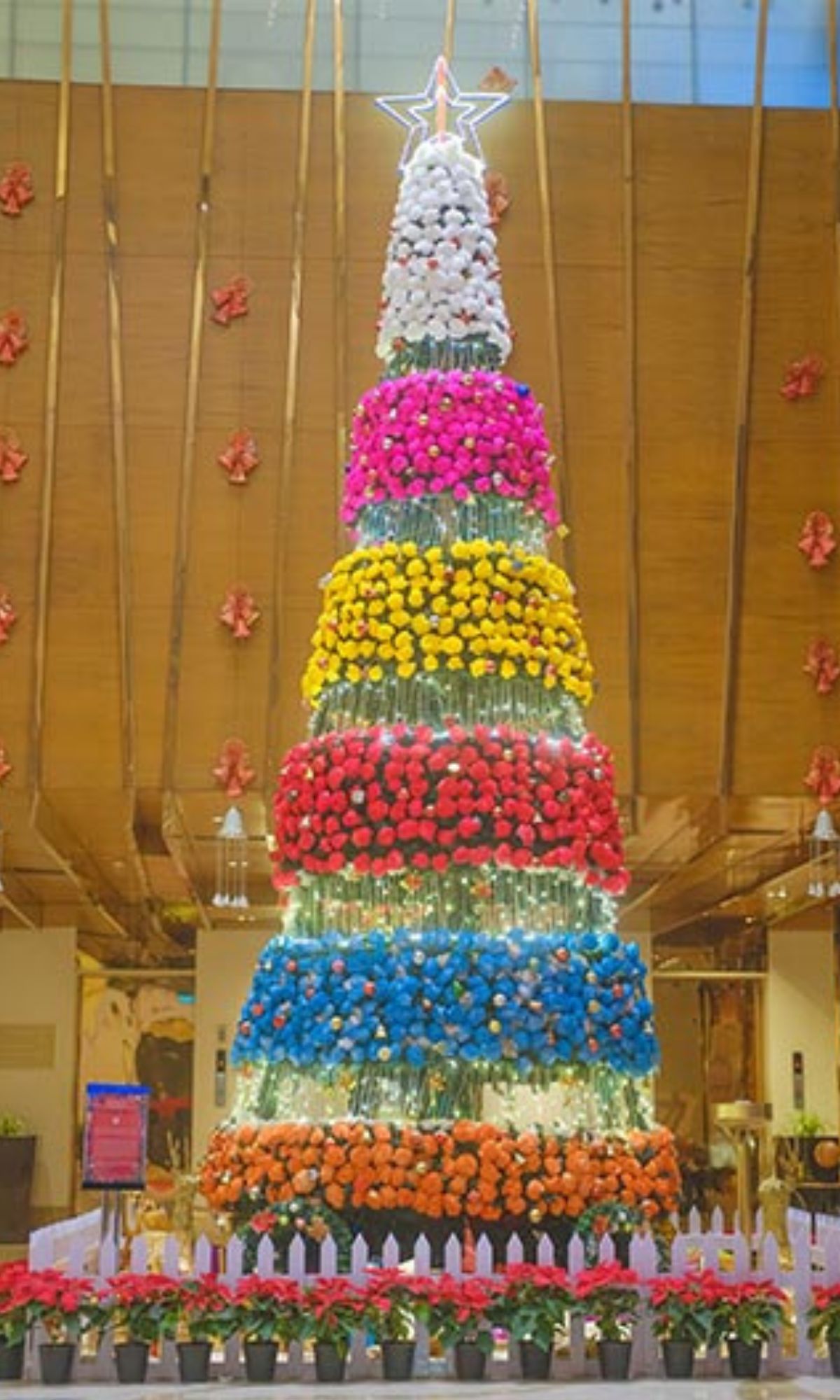 Crowne Plaza New Delhi Lights Up Christmas Tree Made From Recycled