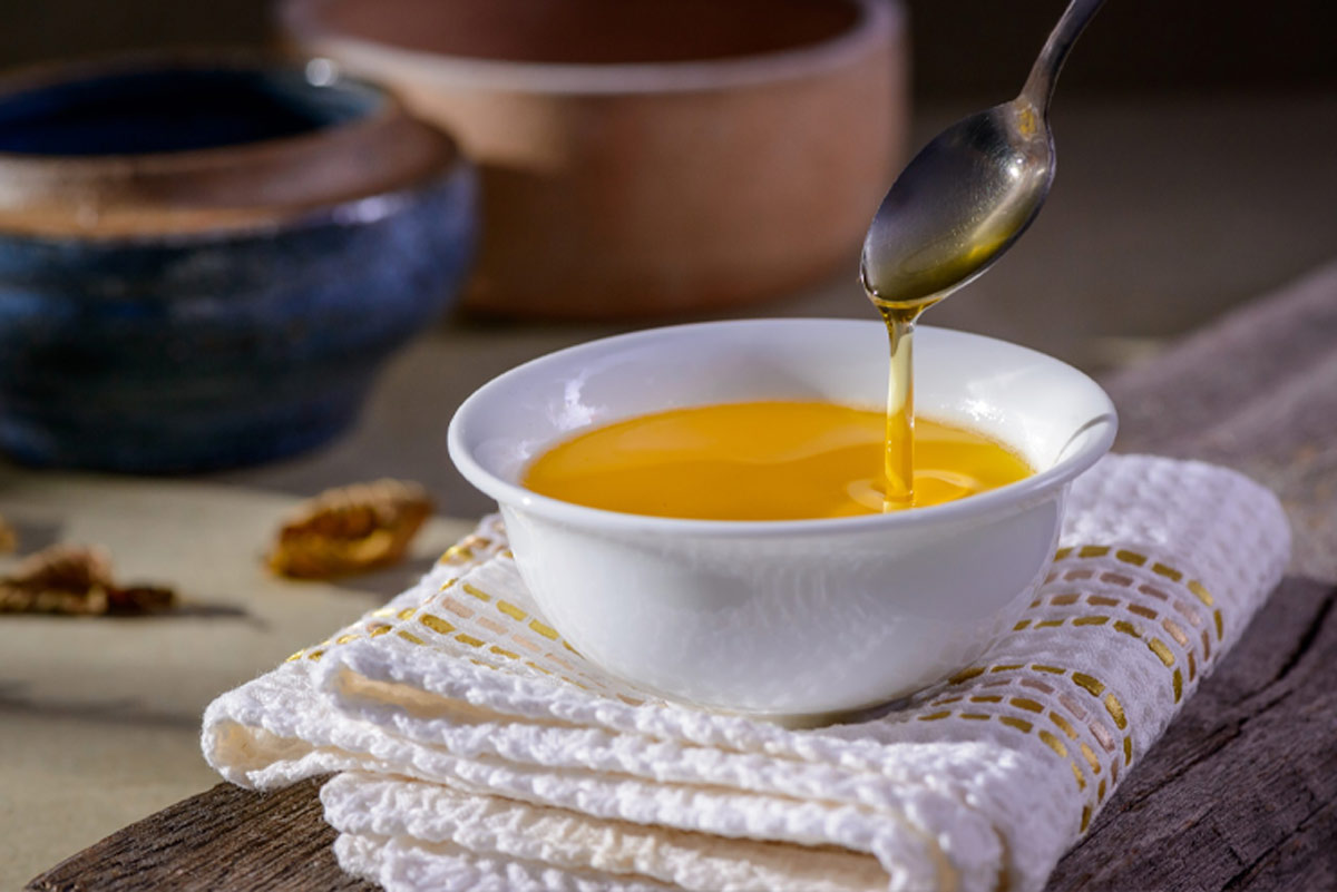 ghee to fix burnt rice