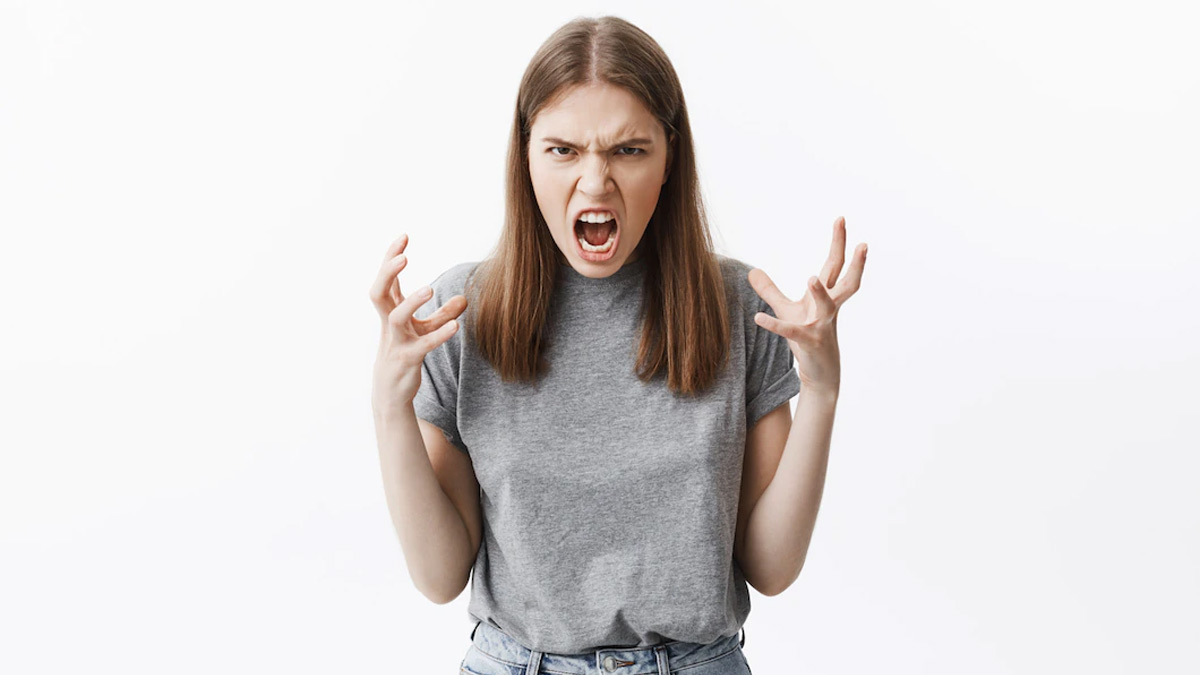 girl shouting on periods