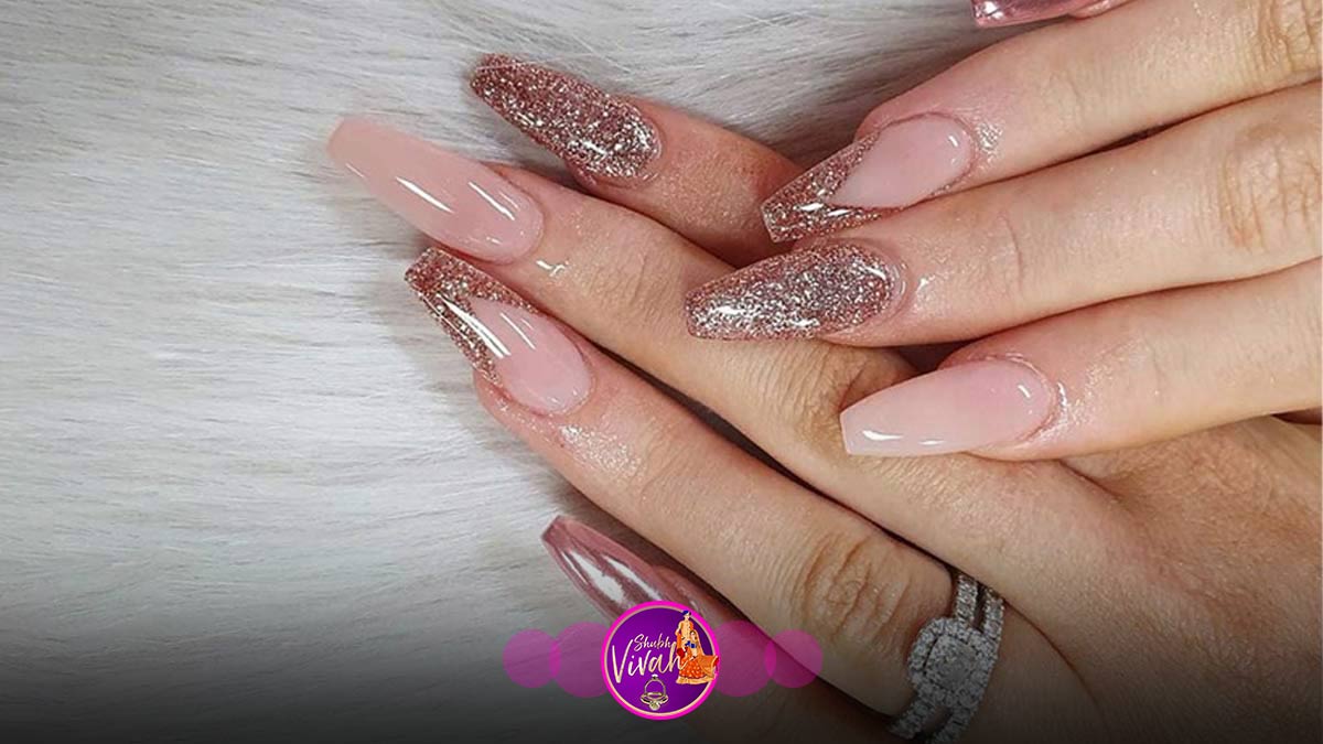 Silver glitter Nail design elevates your style with sparkling elegance