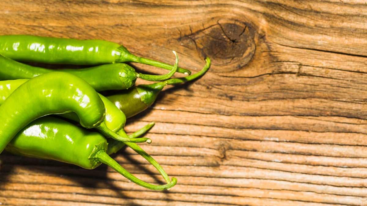 green chilli on the table