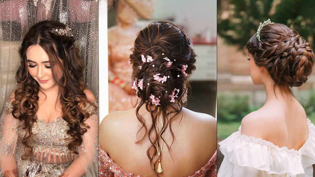 Open Hairstyle With Gown Dress | Gown hairstyle ideas | Indian party  hairstyles - YouTube