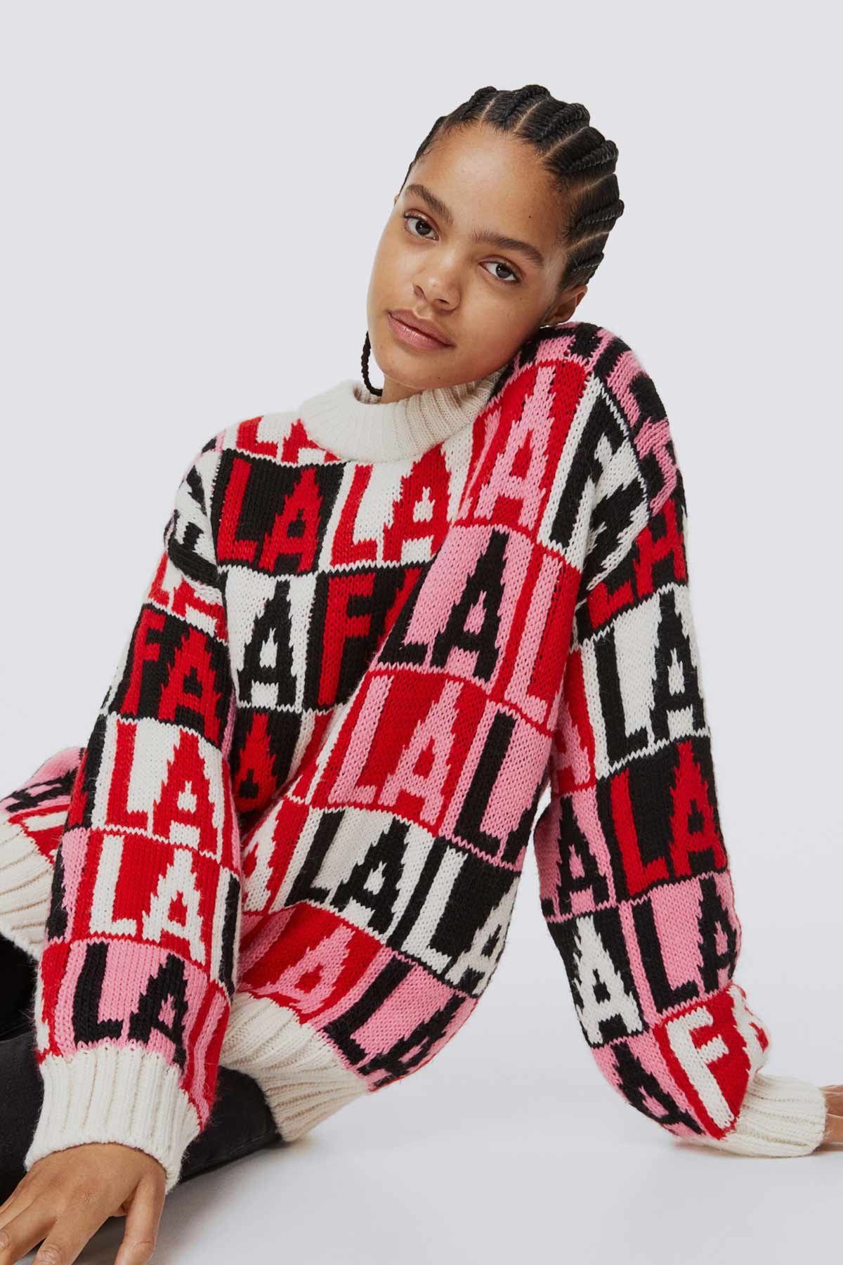 jacquard knit jumper