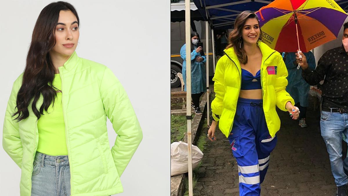 kriti sanon neon jacket