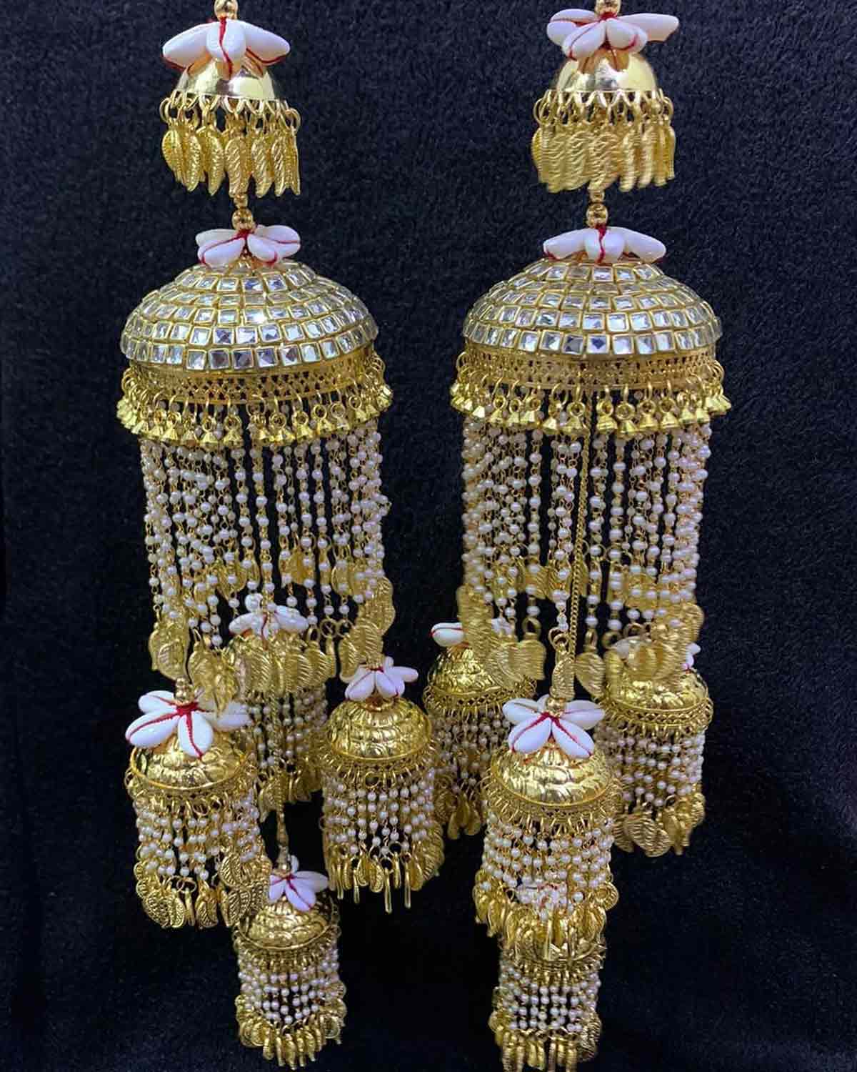 kundan and shells kalire designs