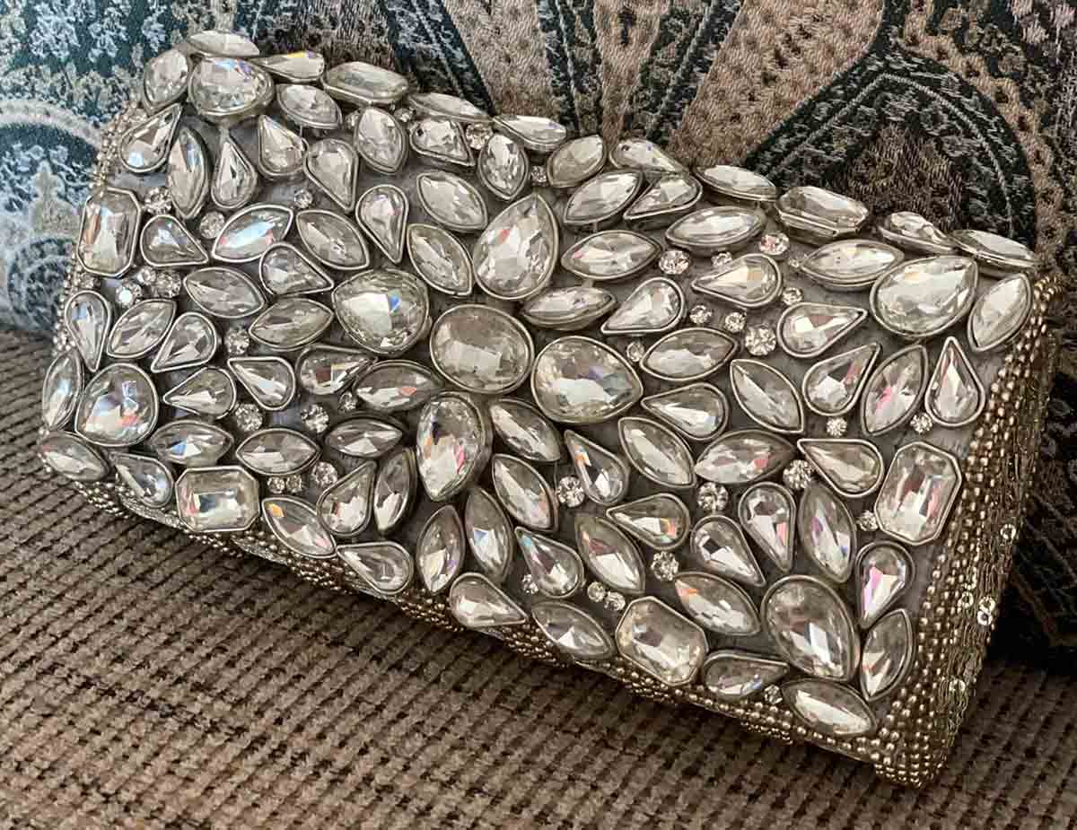 kundan stone clutch
