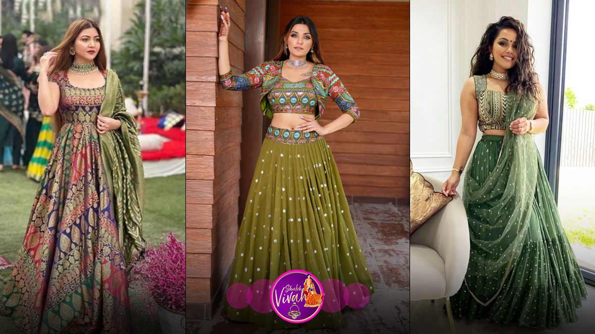 Buy Mehndi Green Dresses for Women by GITHAAN Online | Ajio.com