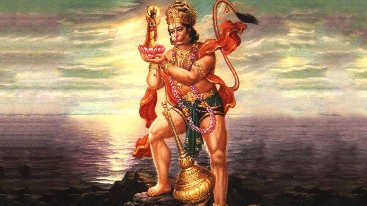 lord hanuman idol offering sindoor