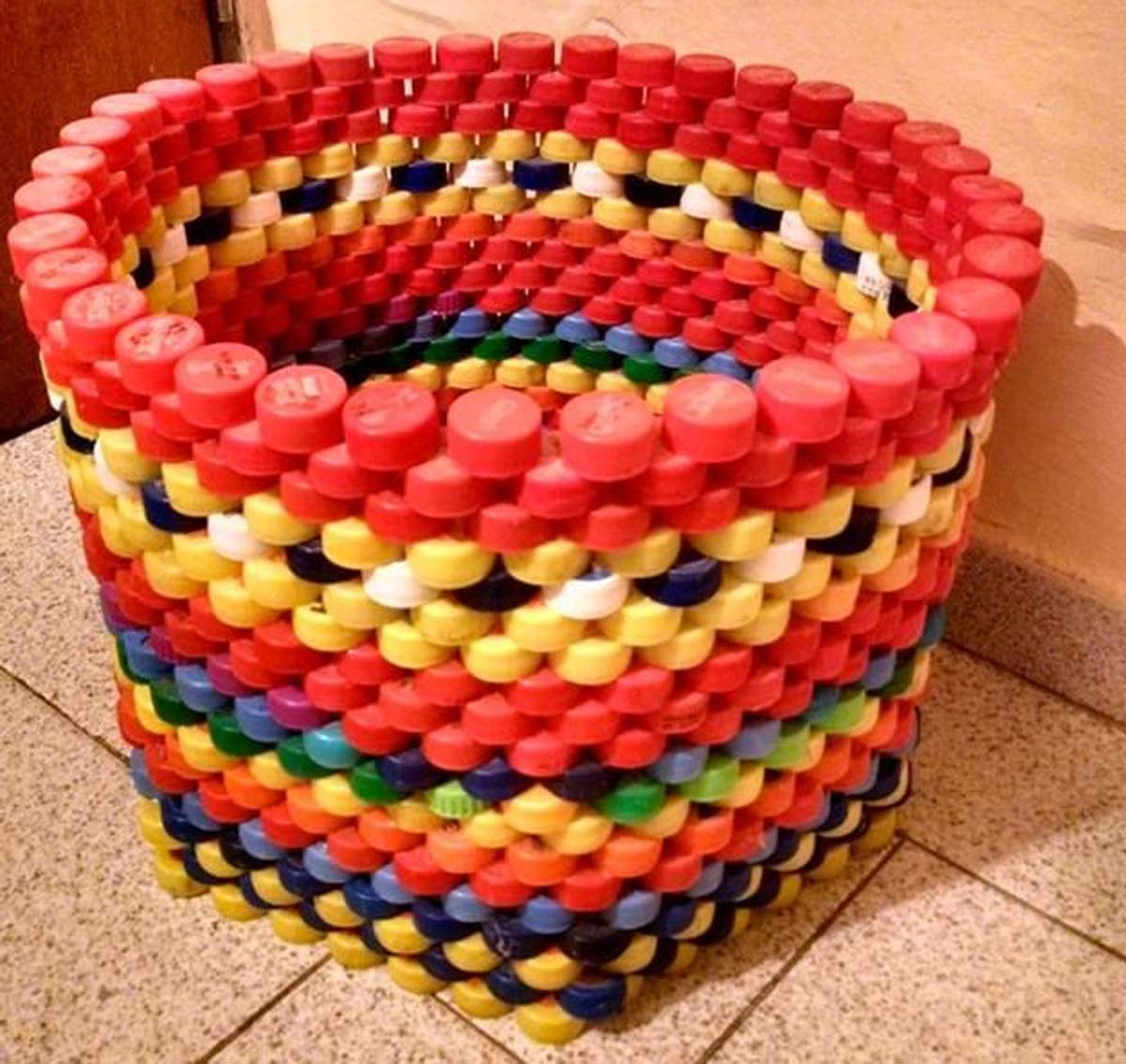 make bag with palstic bottle cap