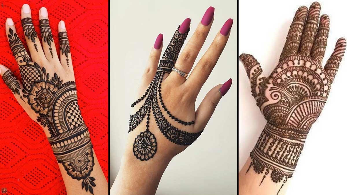 Sawan 2023 latest mehndi design front hand mehboob ki mehndi for sawan  trendy henna design - Latest Mehndi design Sawan 2023: सावन में रचाएं  मेहबूब के नाम की सुंदर मेहंदी, देखें हाथों