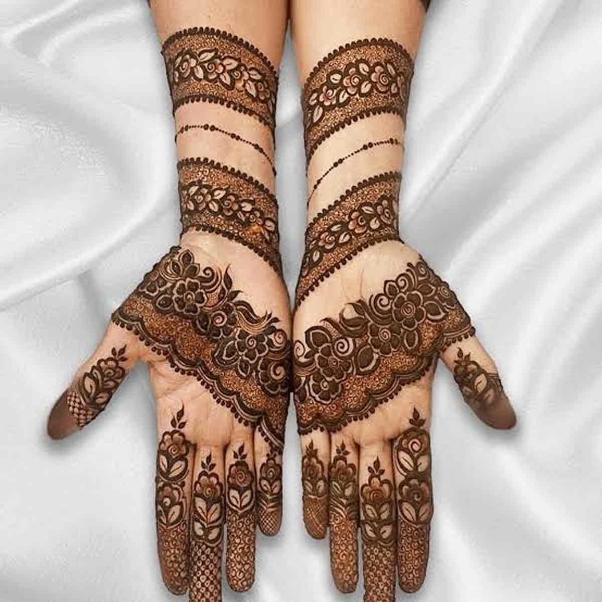 mirror mehandi design