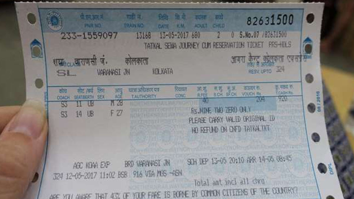 railway concession for physically handicapped