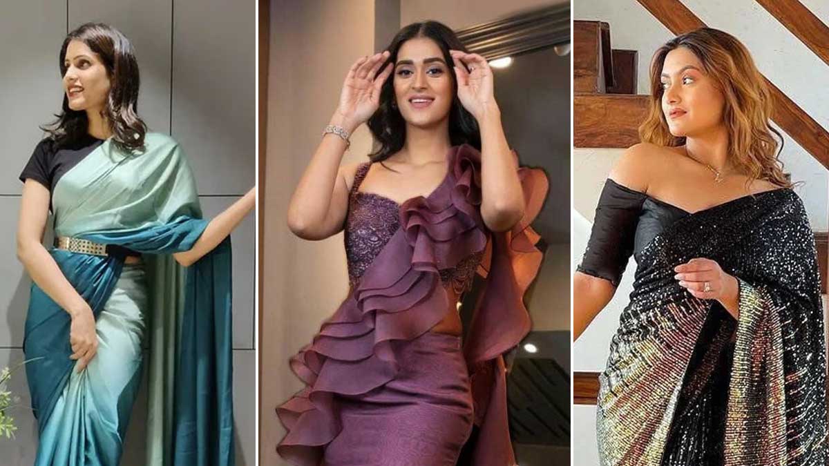 Modern Saree For Skinny Girl,Saree Designs For Slim Girls: पतली लड़कियों पर  खूब जचती है ऐसे डिजाइन की साड़ियां - 3 best saree and blouse designs for skinny  girl - Hindi Filmipop